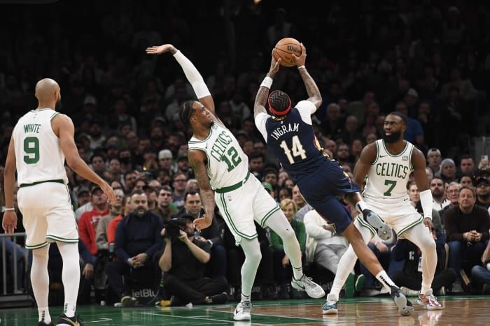 Brandon Ingram versus Boston Celtics